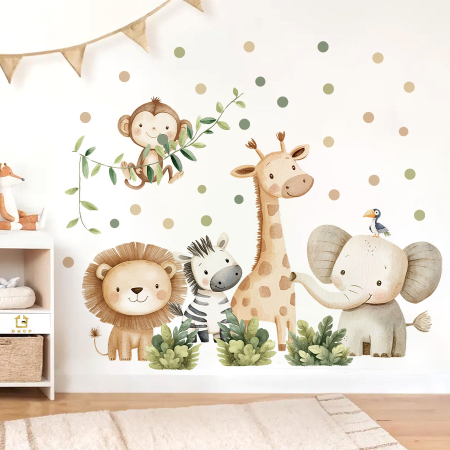 Baby Nursery Furniture - Boho Forest Animals Wall Stickers for