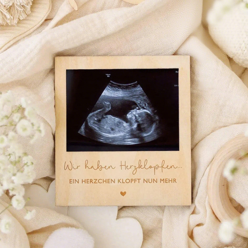 Baby Nursery Images - Ultrasound Pregnancy Announcement Sign Wooden Photobooth