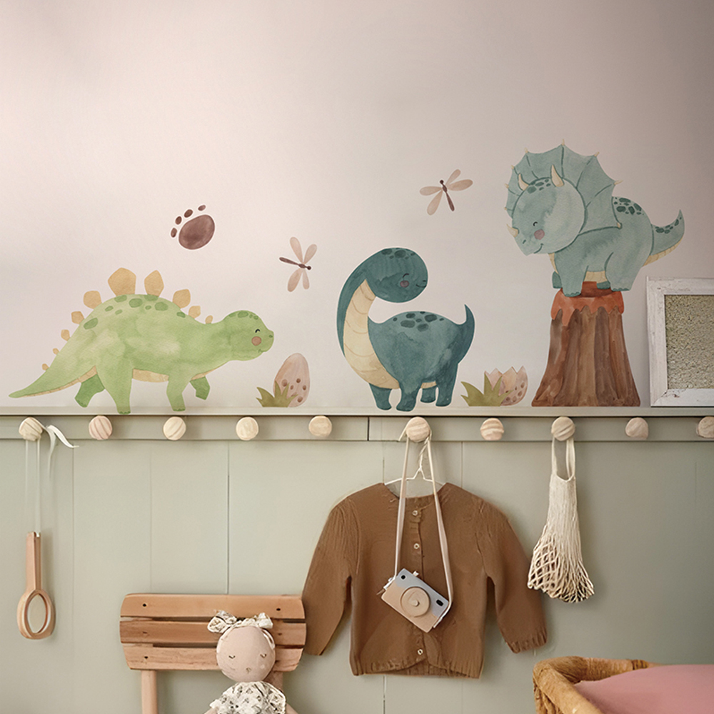Baby Nursery Accessories - Dinosaur Wall Decals, Dino Alphabet Wall