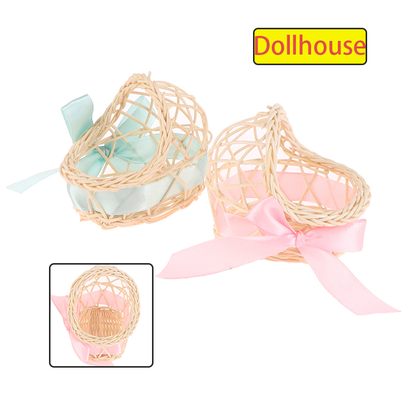 Baby Nursery Accessories - Dollhouse Miniature Wooden Hand Woven Nursery