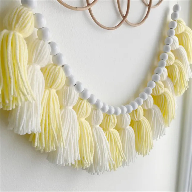 Baby Nursery Garland - Yellow Boho Tassel Garlands Wall Decor