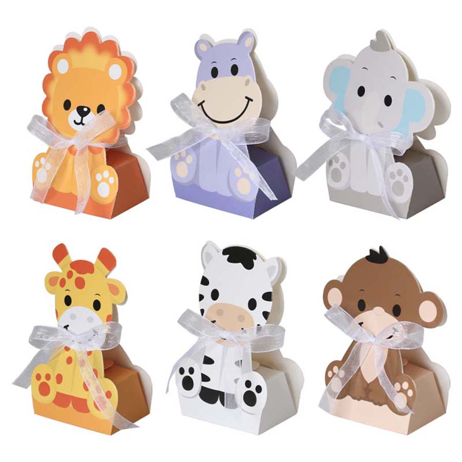 Baby Nursery Jungle Theme - 12PCS Safari Animal Favor Boxes Jungle