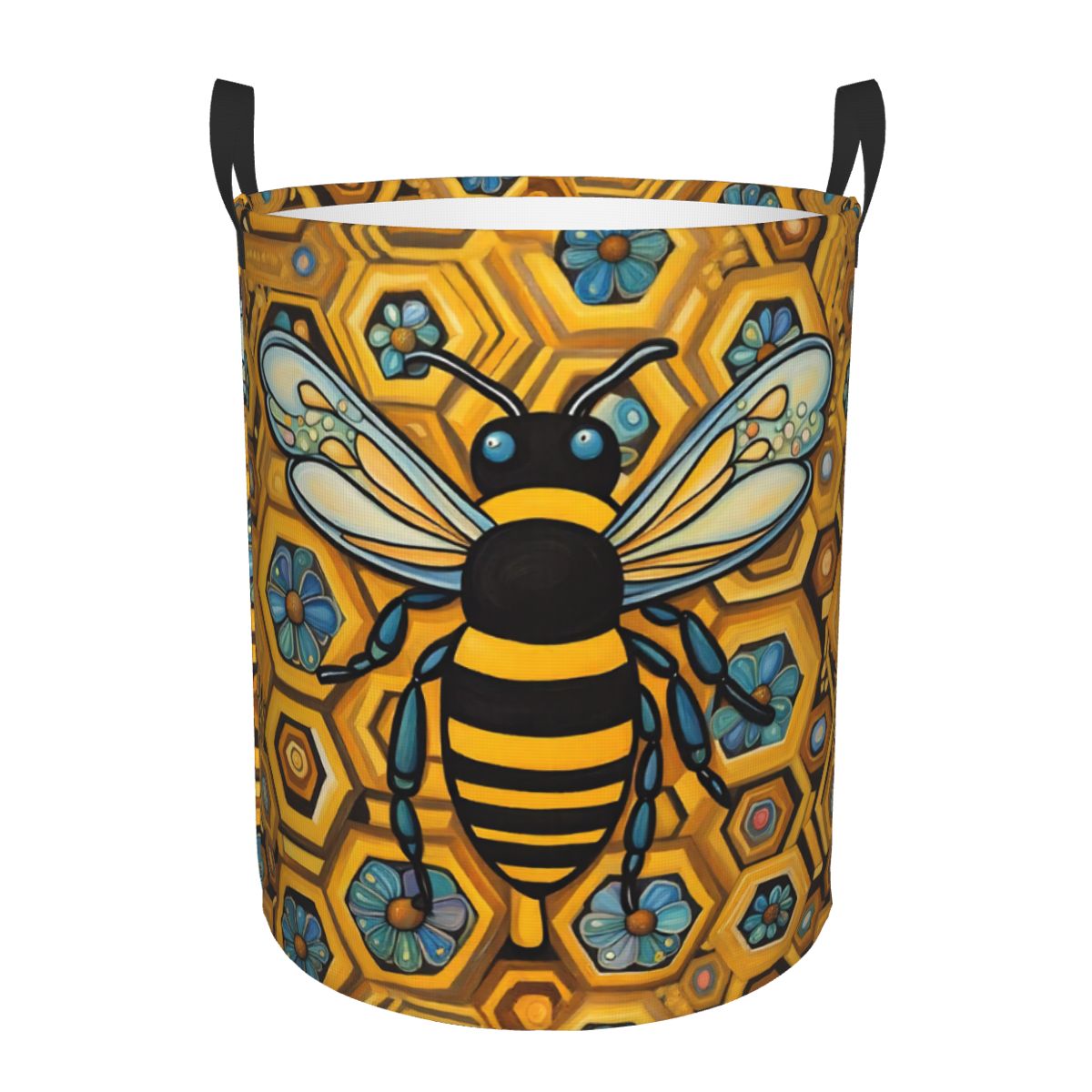 Bee And Honeycomb Print Laundr - огляд і ціна Baby Nursery Laundry Basket