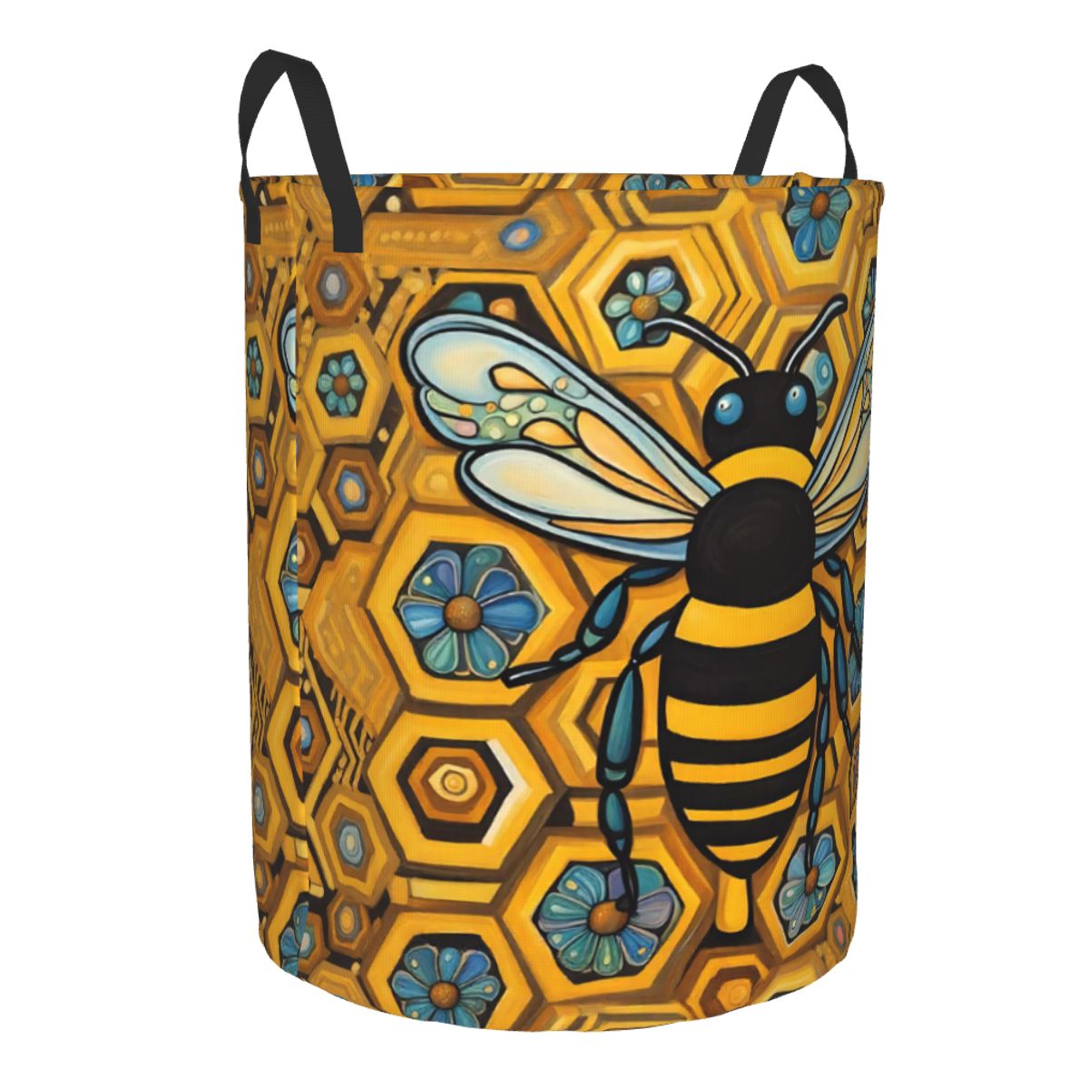 Bee And Honeycomb Print Laundr - огляд і ціна Baby Nursery Laundry Basket