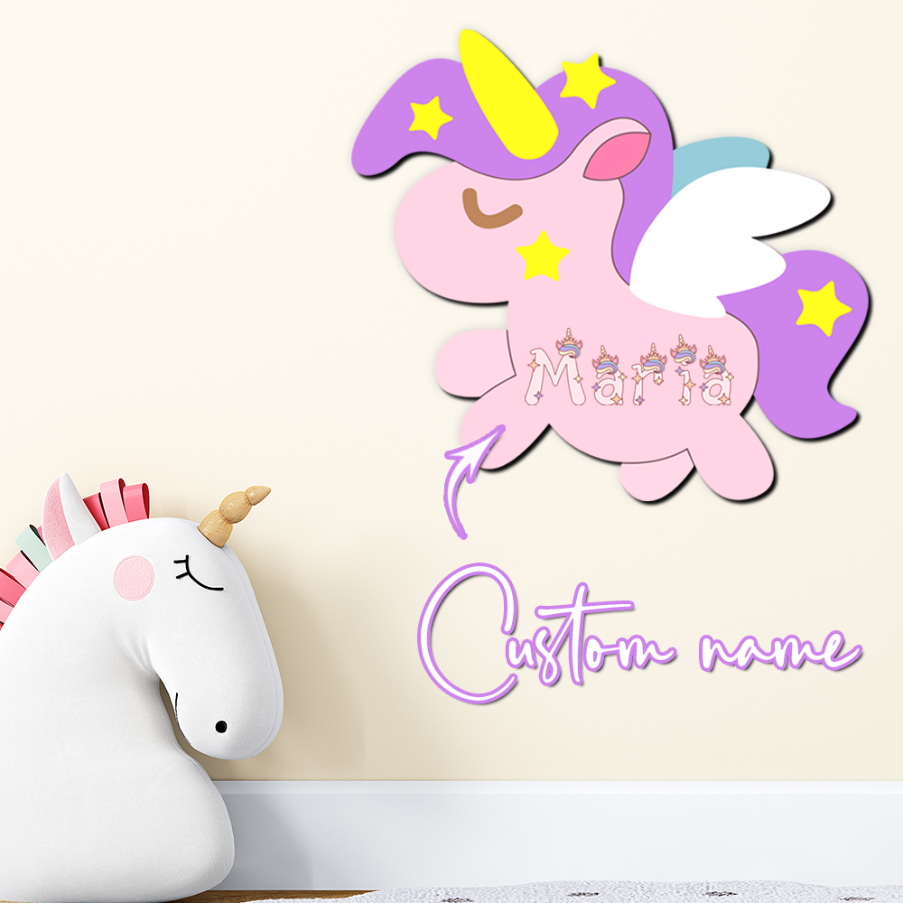 Custom Unicorn Wooden Name Sig - огляд і ціна Baby Nursery Wall