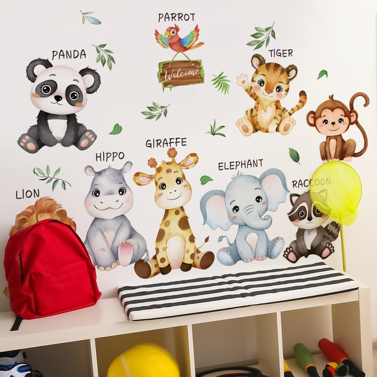 Jungle Animals Wall Stickers C - огляд і ціна Baby Nursery Jungle Theme
