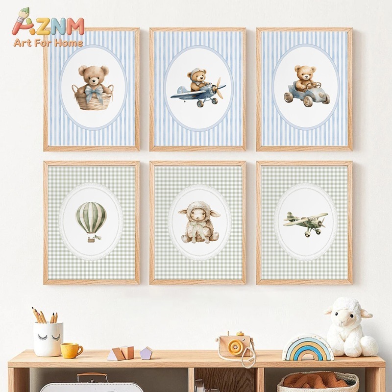 Watercolor Teddy Bear Nursery  - огляд і ціна Baby Nursery Furniture Sets