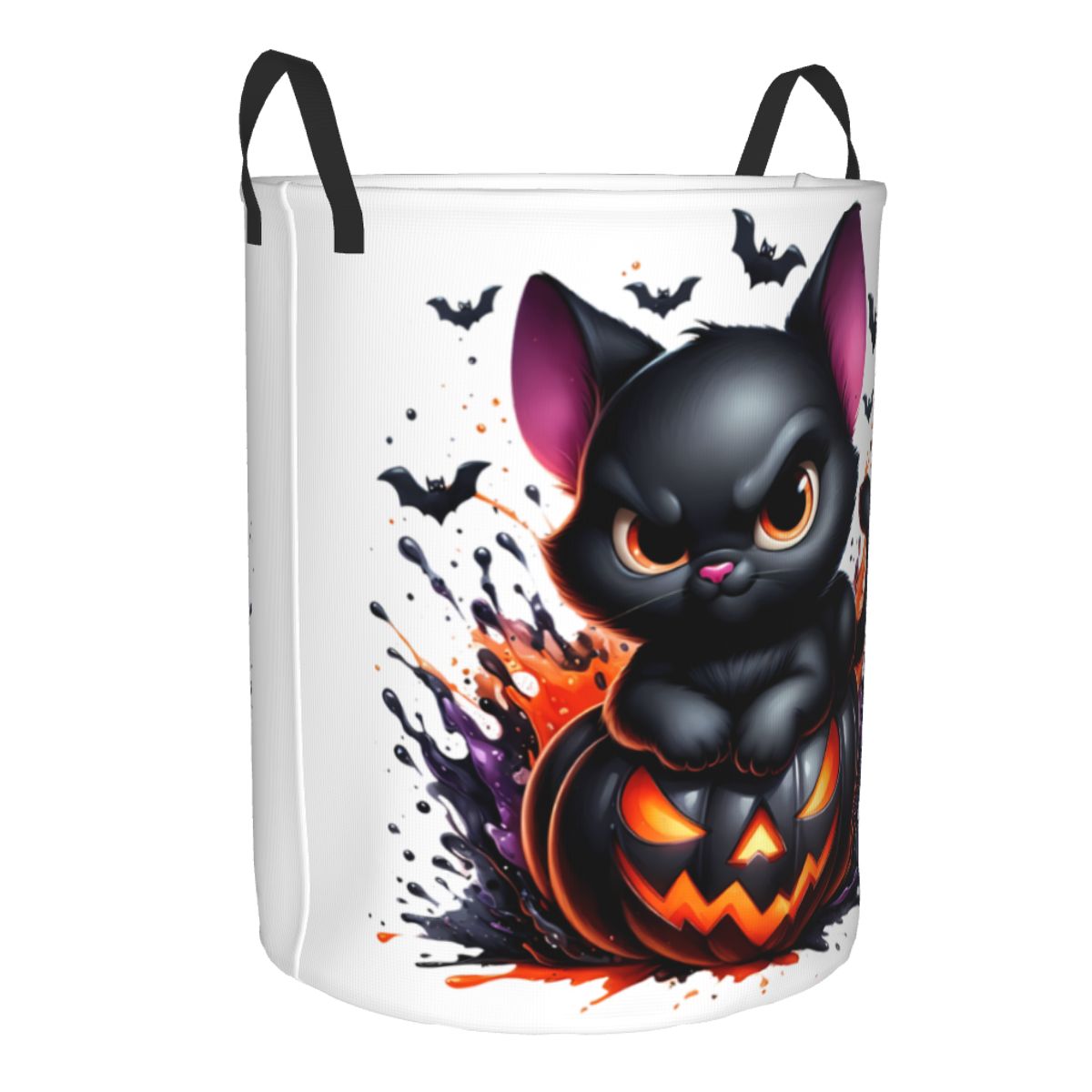 Halloween Black Cat Pumpkins L - огляд і ціна Baby Nursery Laundry Basket