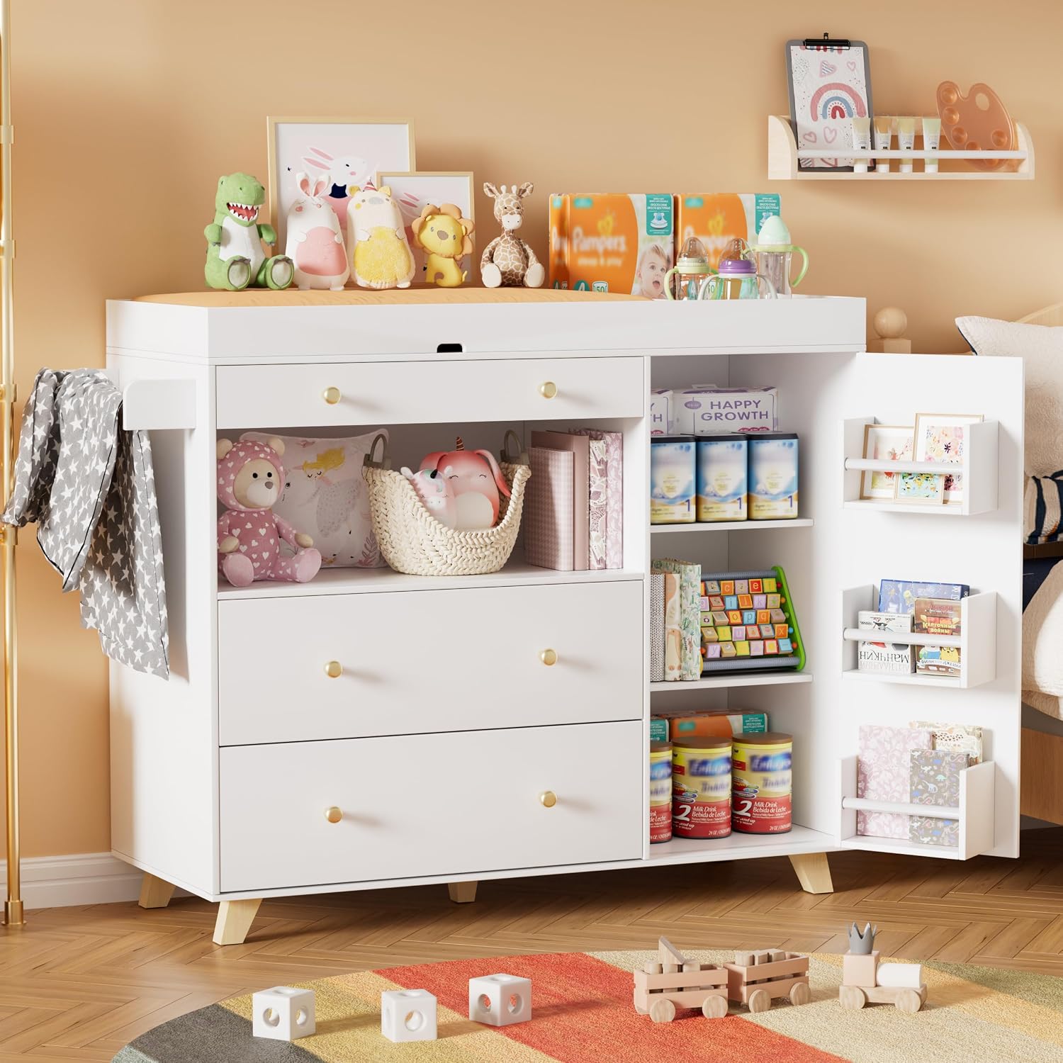 Baby Changing Table, Modern Di - огляд і ціна Baby Nursery Shelves
