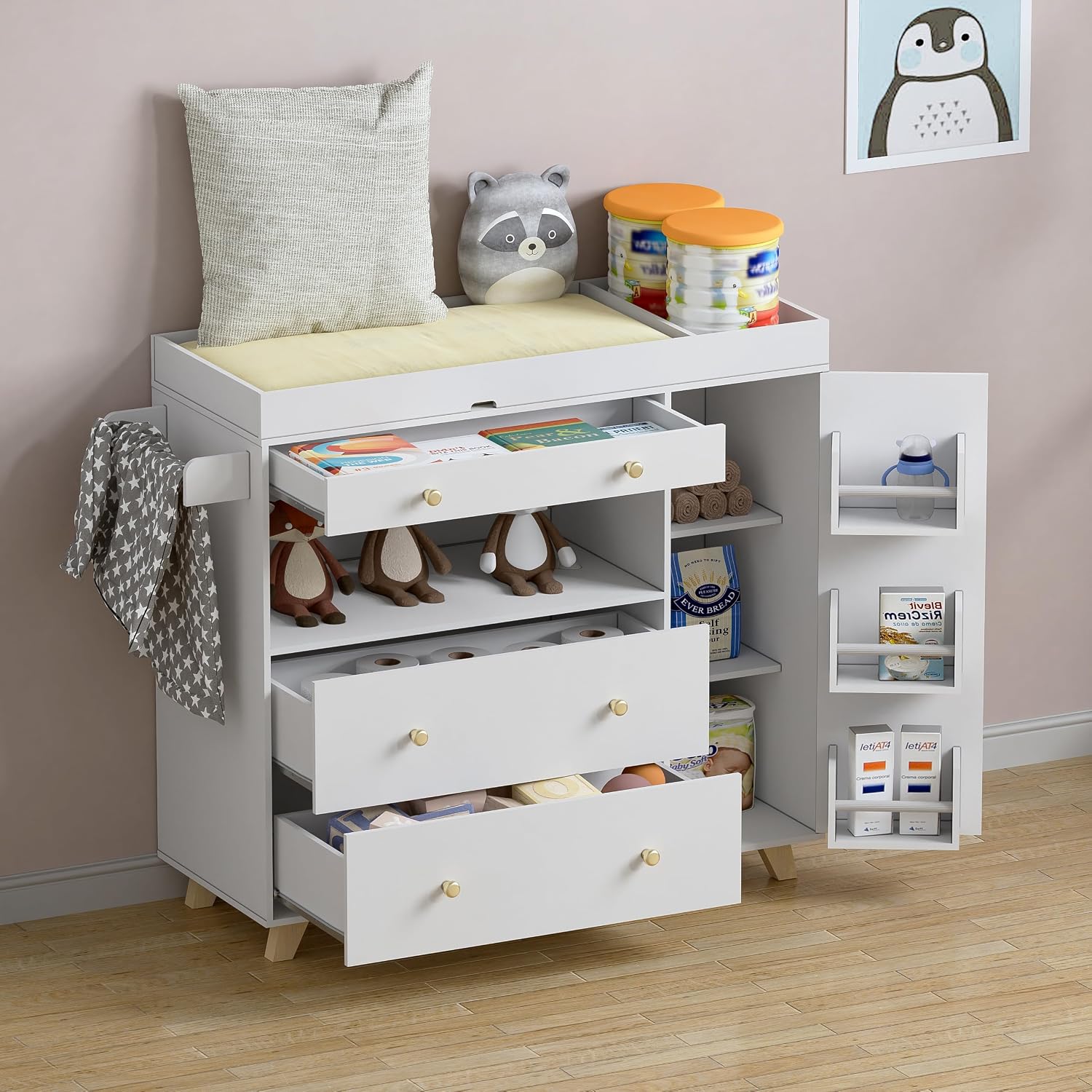 Baby Changing Table, Modern Di - огляд і ціна Baby Nursery Shelves