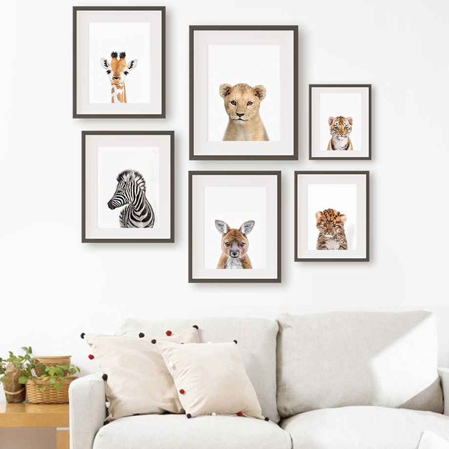 Baby Animal Nursery Wall Art P - огляд і ціна Baby Nursery Zoo Animals