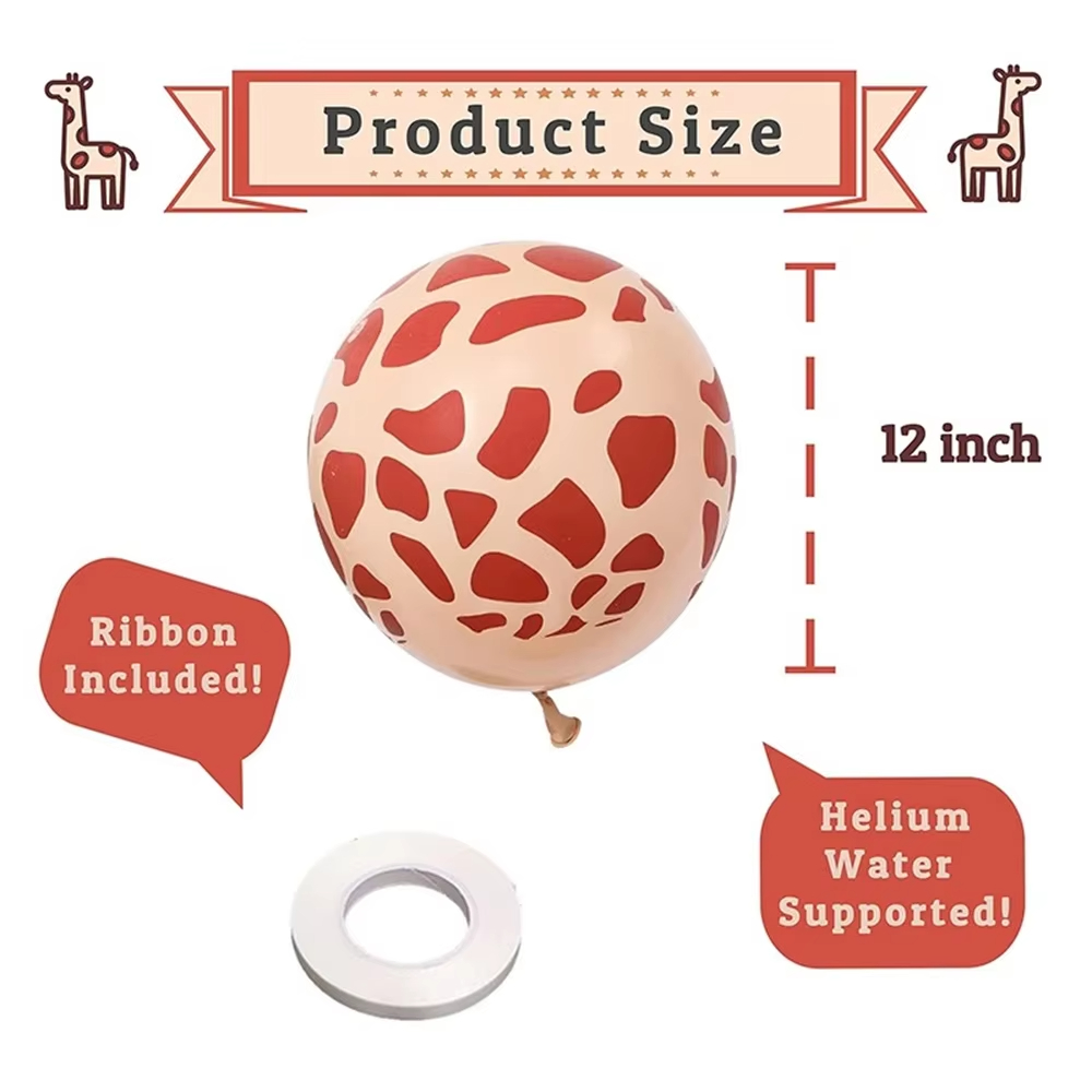 20Pcs Giraffe Print Balloons A - огляд і ціна Baby Nursery Jungle Theme