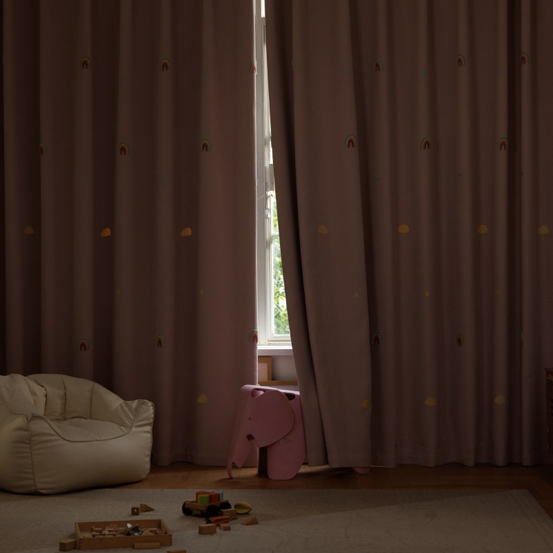 Colorful Rainbow Chenille Chil - огляд і ціна Blackout Curtain Nursery