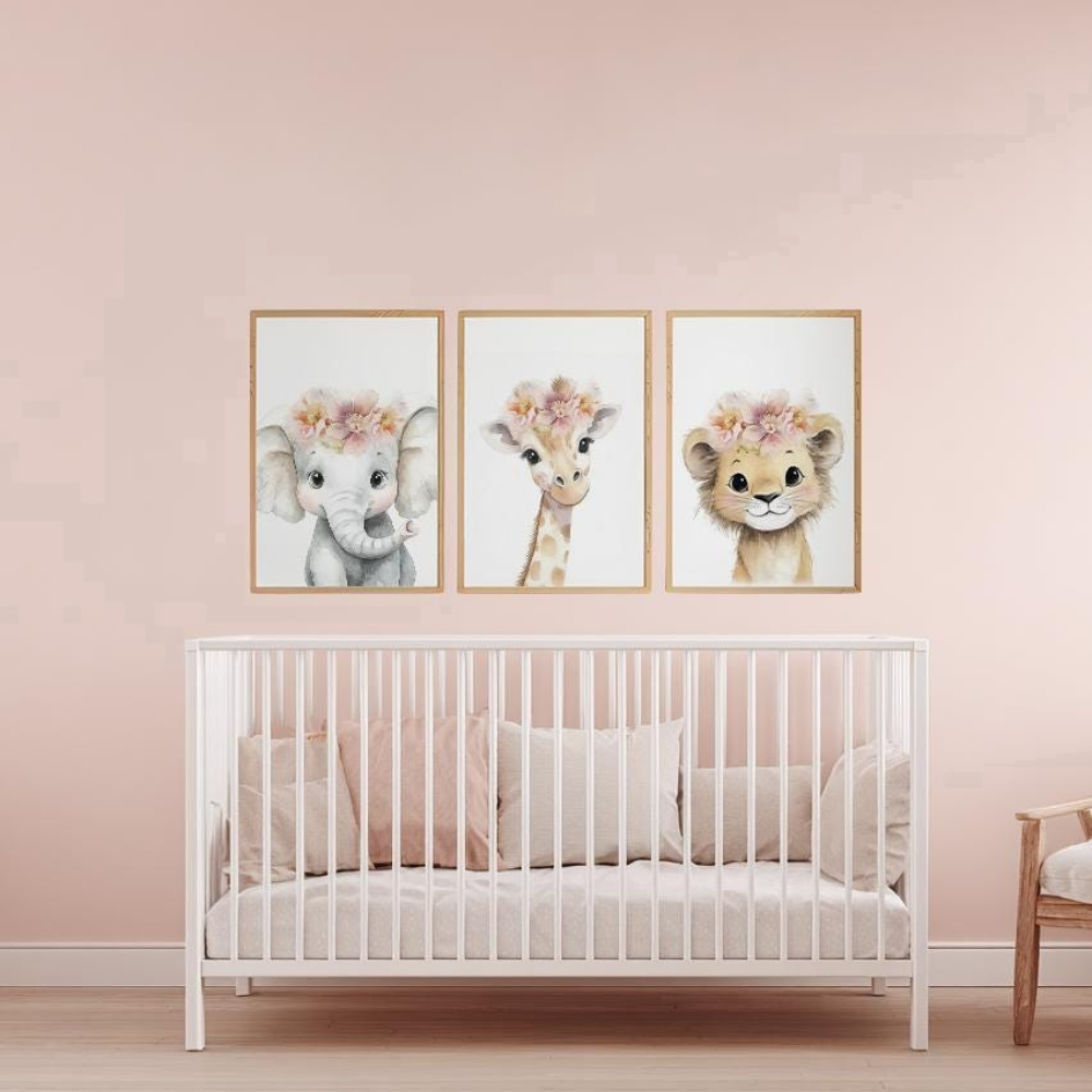 Baby Girl Nursery Wall Art Set - огляд і ціна Baby Nursery Images