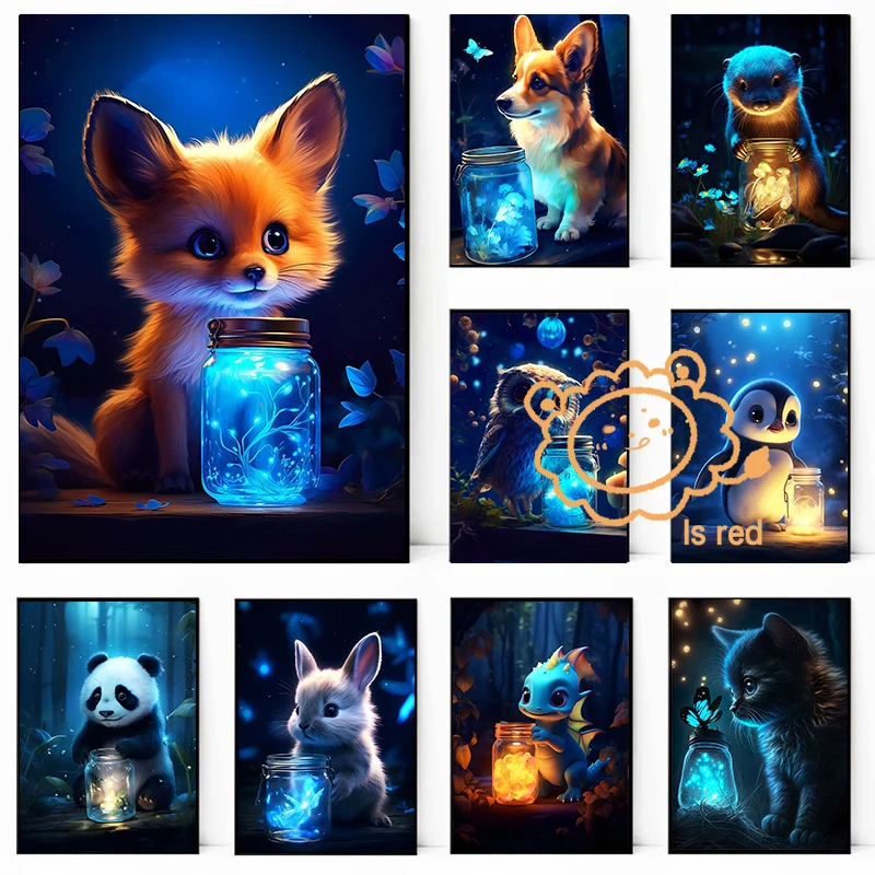 Cute Animals Poster fox Lumino - огляд і ціна Baby Nursery Images