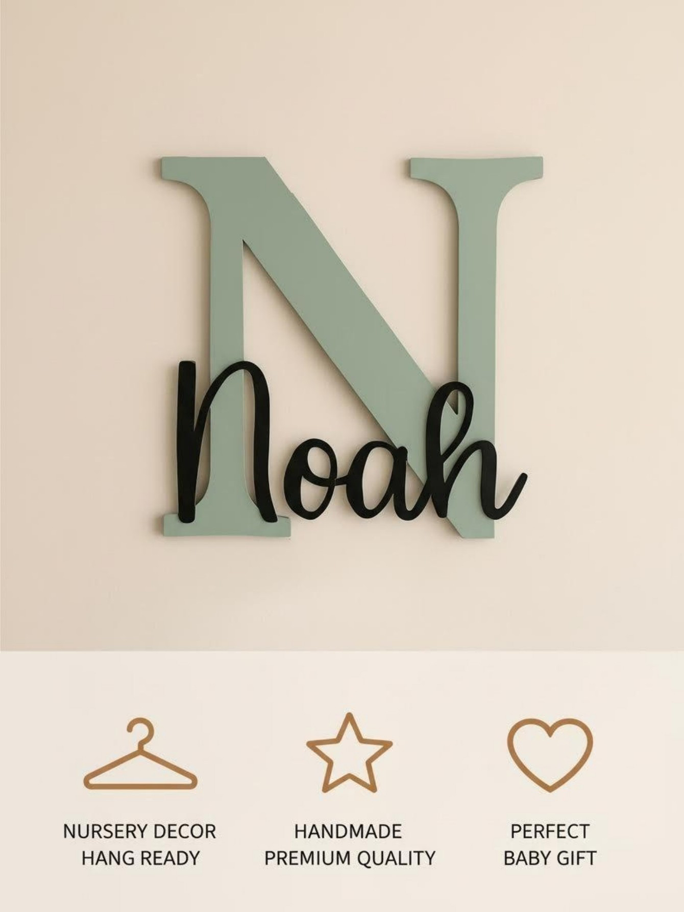 Custom Name Cloud Shaped Woode - огляд і ціна Baby Nursery Wall