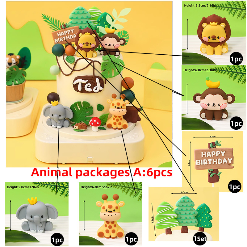 Zoo Jungle Animals Cake Decor  - огляд і ціна Baby Nursery Jungle Theme