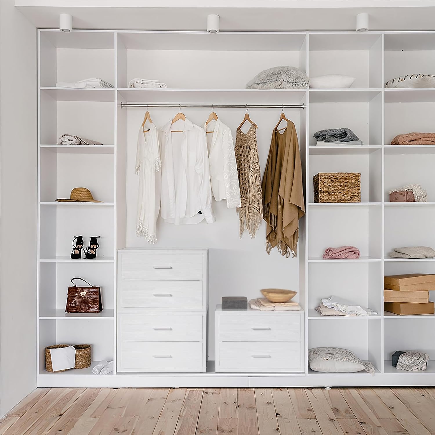 2‑Drawer Modern Fabric Stackab - огляд і ціна Drawer Dresser White