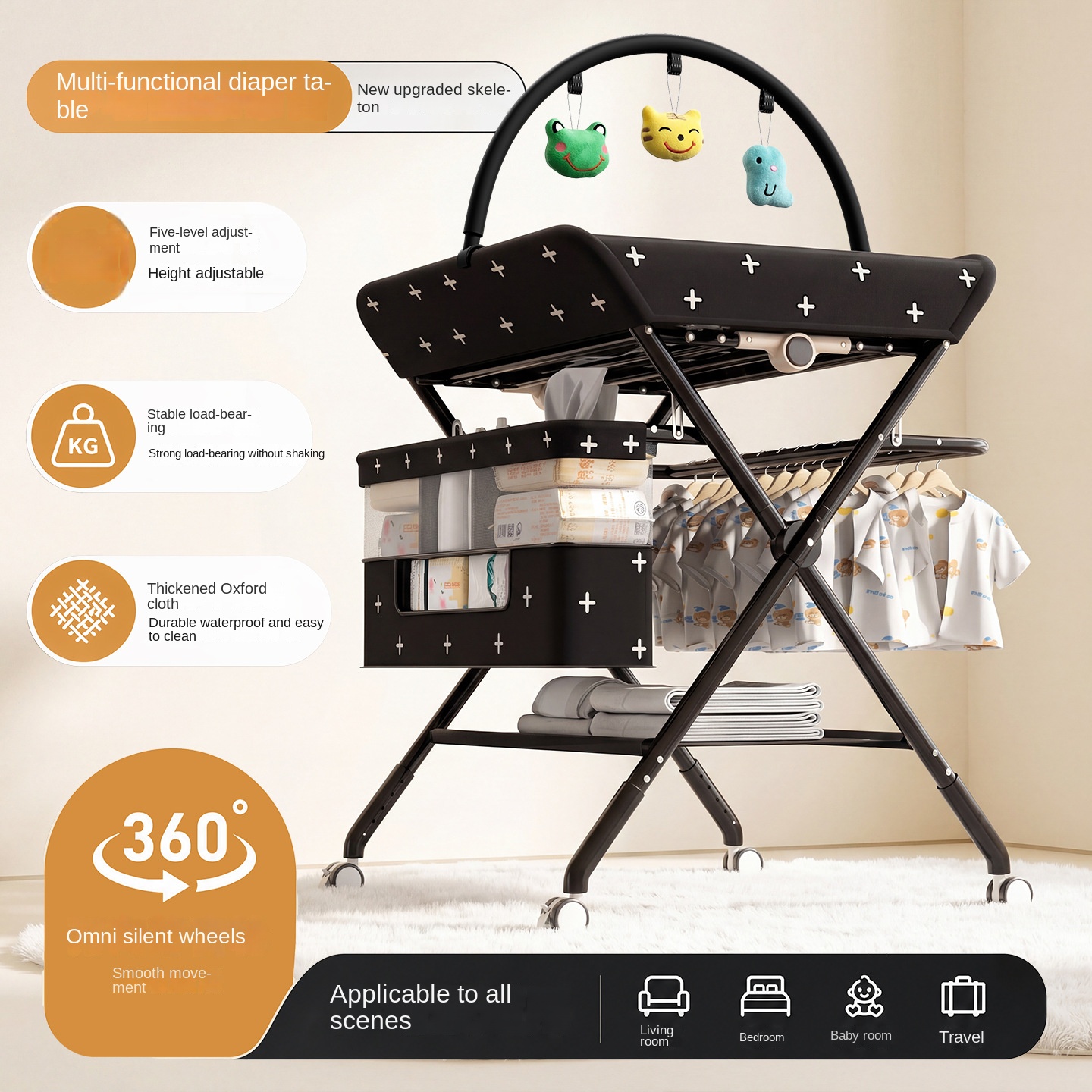 Baby Changing Table Portable M - огляд і ціна Baby Nursery Furniture