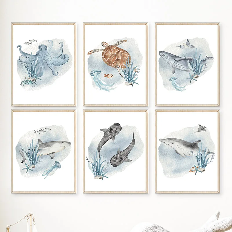 Posters And Prints Whale Fish  - огляд і ціна Baby Nursery Images