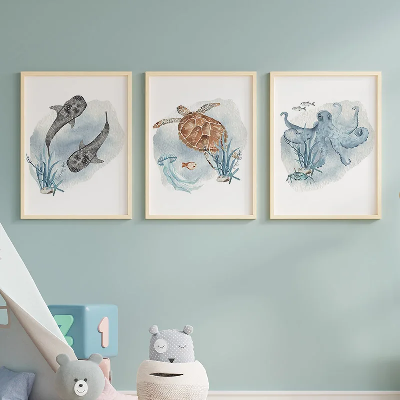 Posters And Prints Whale Fish  - огляд і ціна Baby Nursery Images