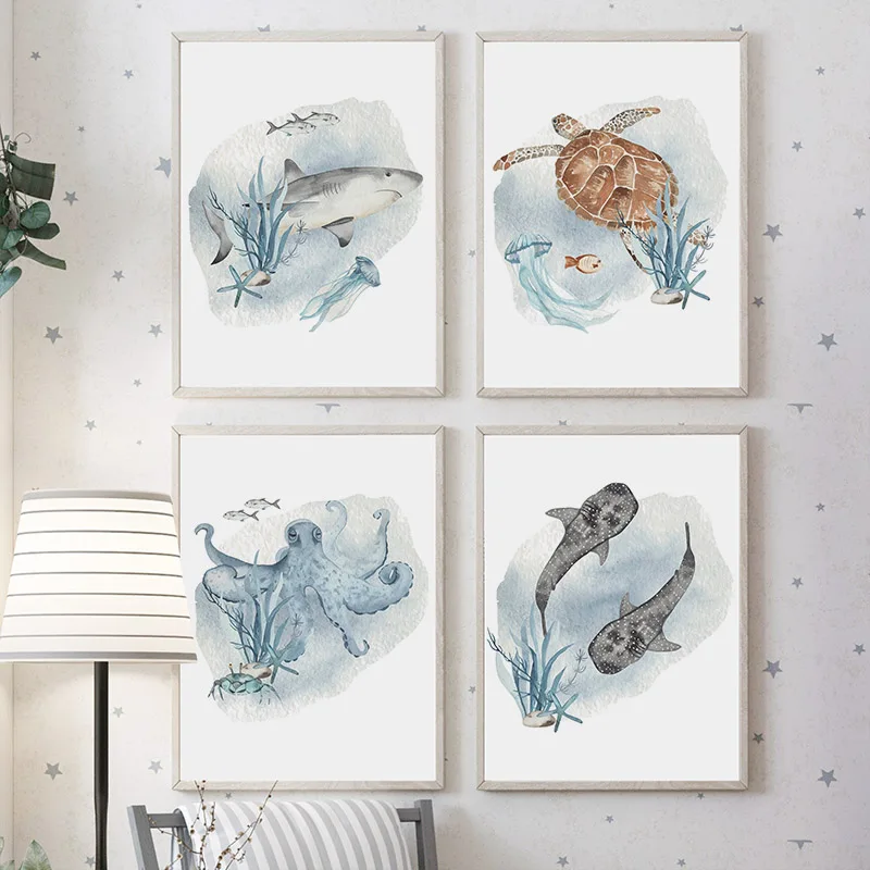 Posters And Prints Whale Fish  - огляд і ціна Baby Nursery Images