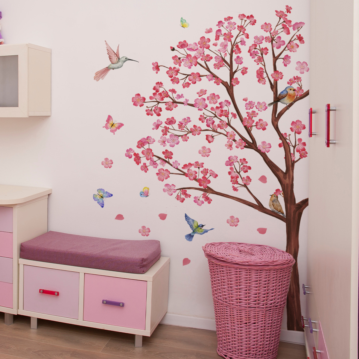 Watercolour Bird Flower Wall S - огляд і ціна Baby Nursery Accessories