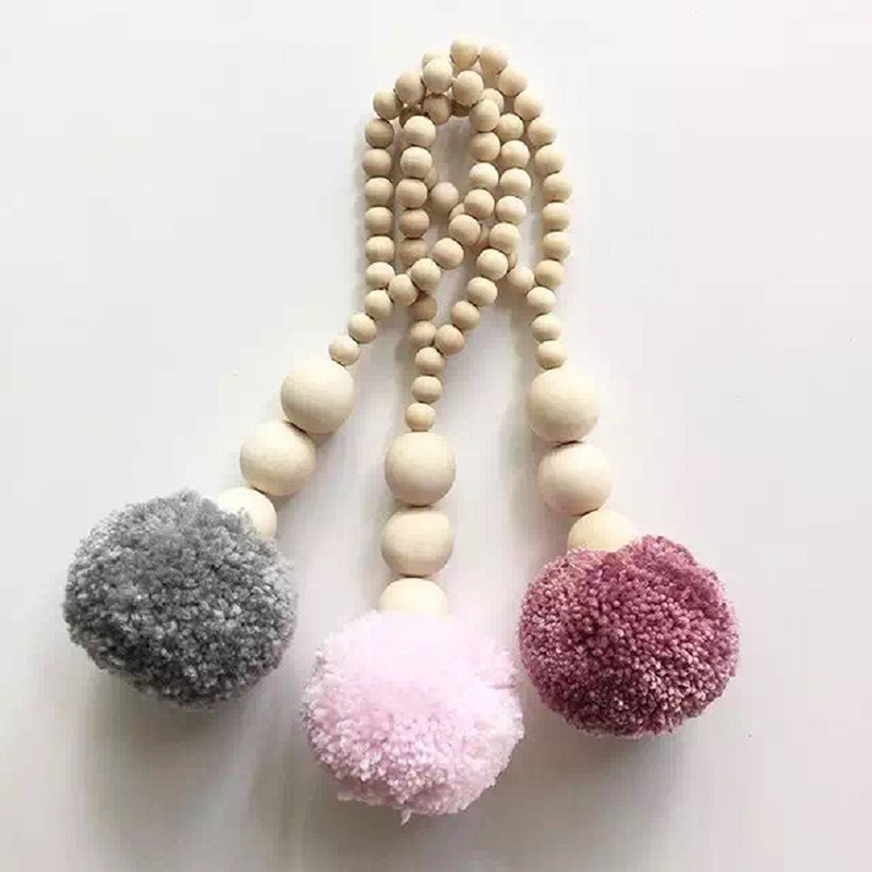 Wooden Beads Tassel Ball Garla - огляд і ціна Baby Nursery Garland