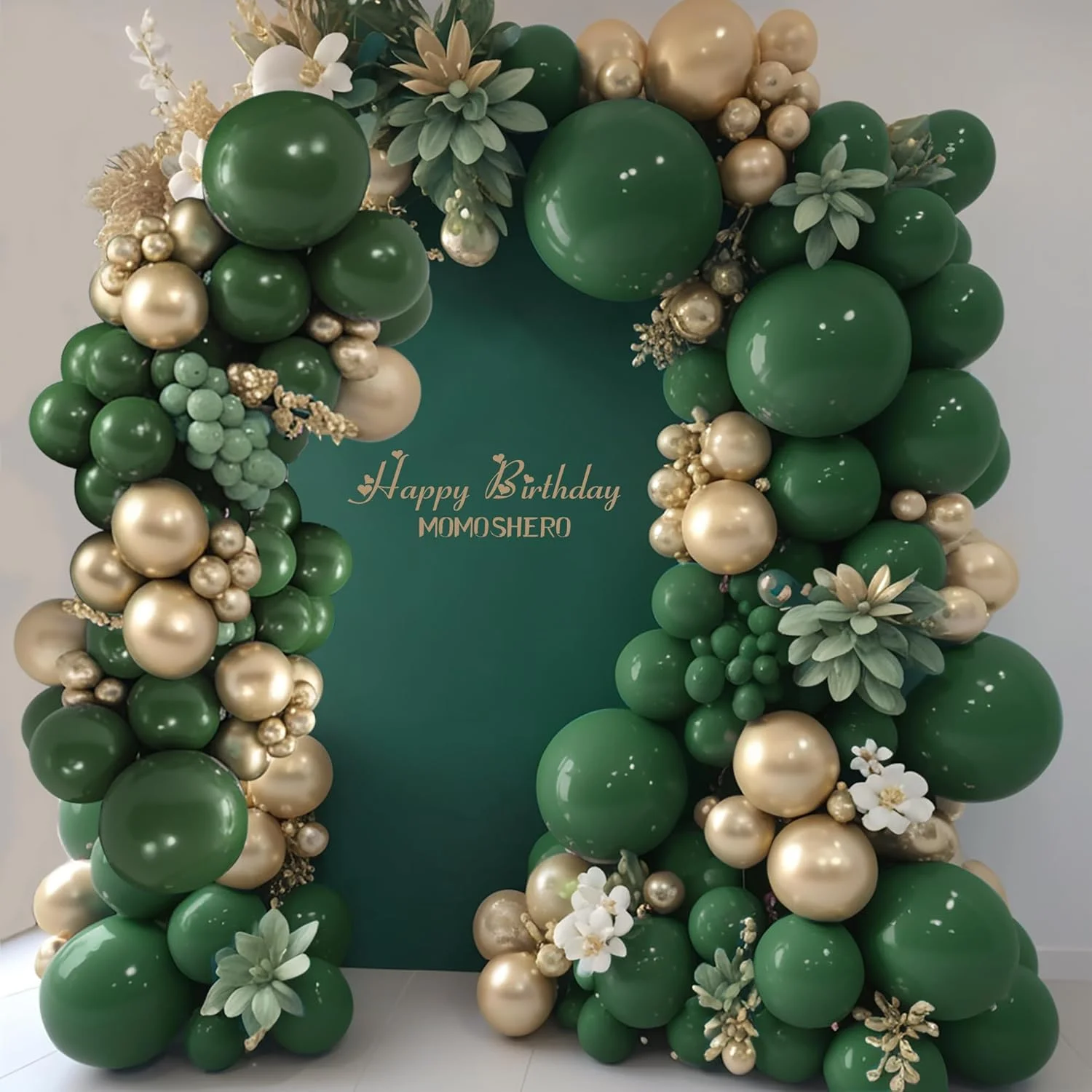 101Pcs Green Gold Latex Balloo - огляд і ціна Baby Nursery Jungle Theme