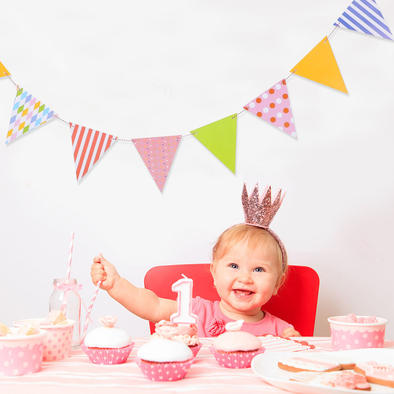 Easy Install Triangle Paper Fl - огляд і ціна Baby Nursery Garland