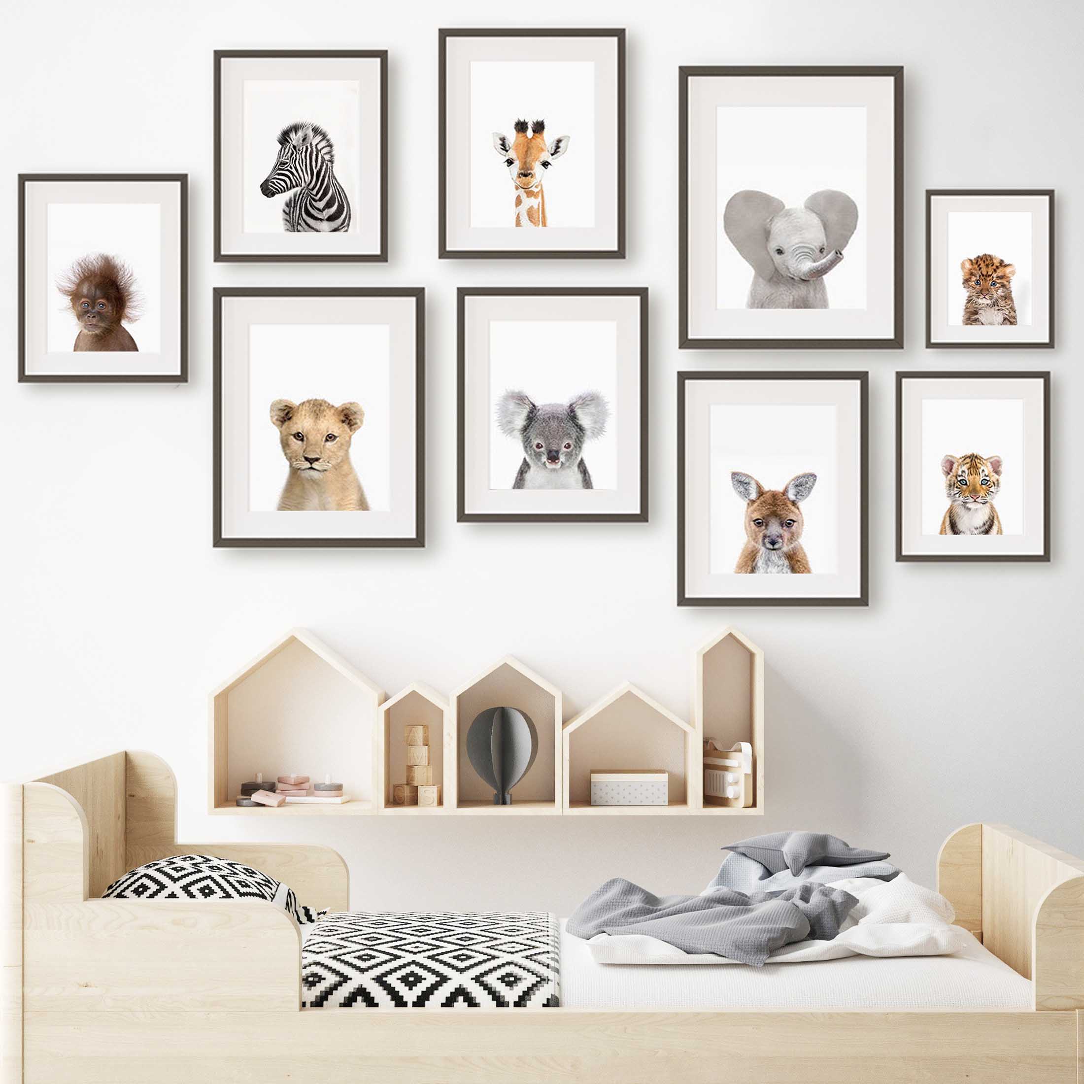 1pc frameless Canvas Painting  - огляд і ціна Baby Nursery Zoo Animals