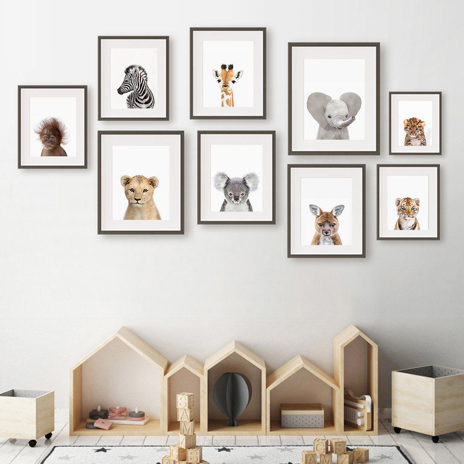 1pc frameless Canvas Painting  - огляд і ціна Baby Nursery Zoo Animals