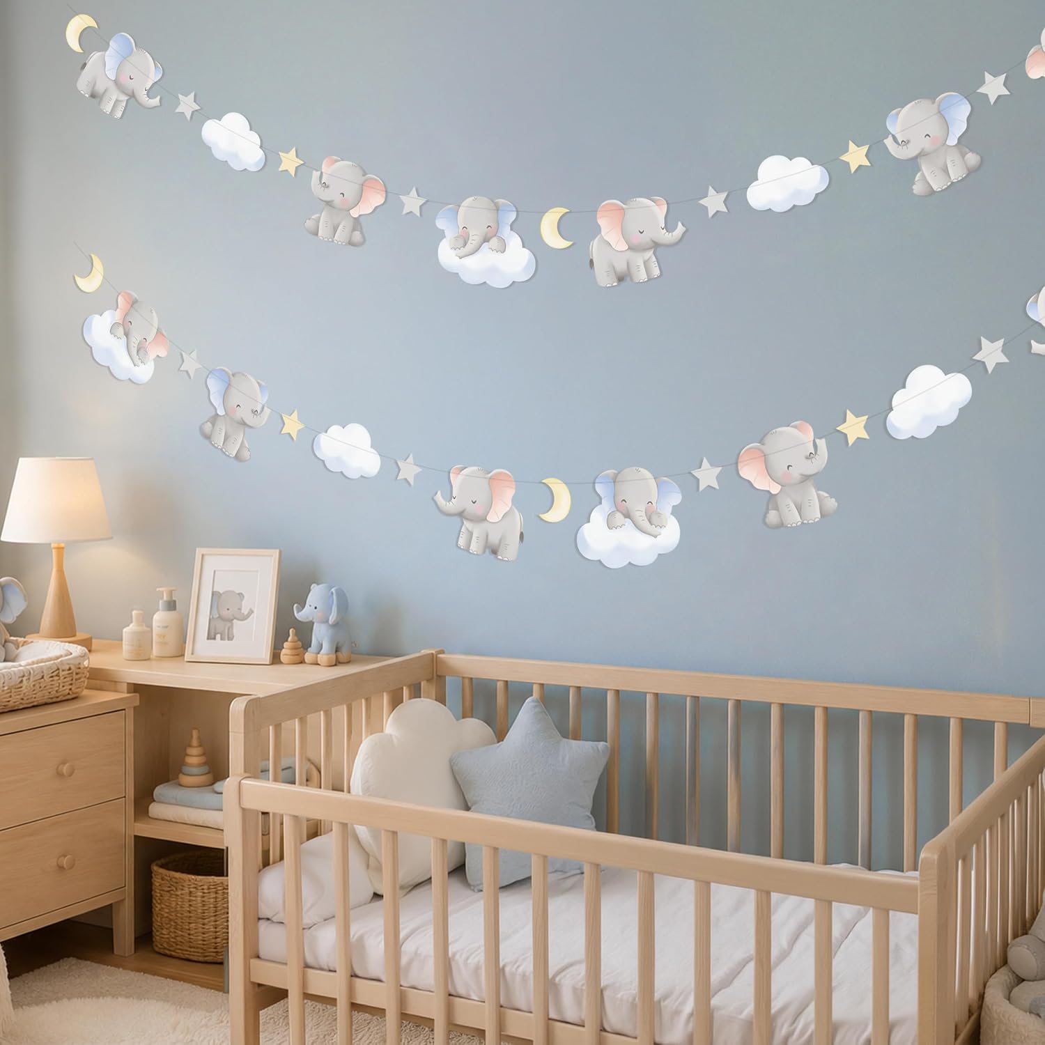 2Pcs Cute Elephant Garland Bab - огляд і ціна Baby Nursery Garland