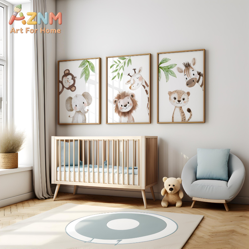 1Pc/3Pcs Safari Animal Nursery - огляд і ціна Baby Nursery Jungle Theme