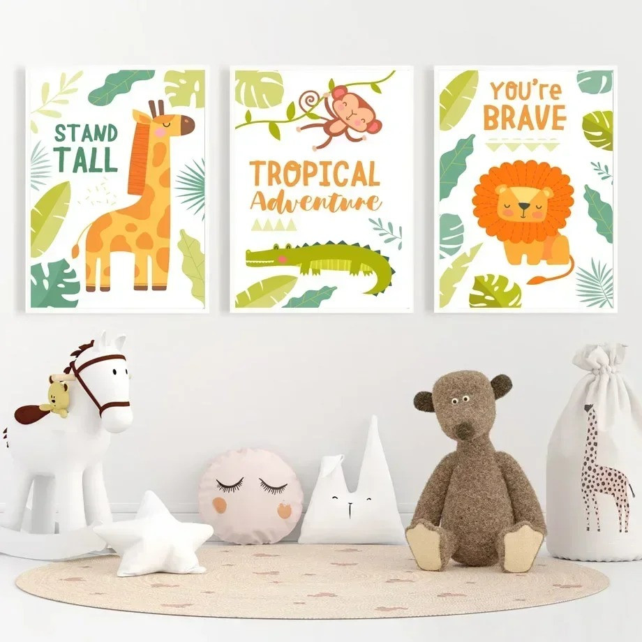 Giraffe Elephant Lion Monkey C - огляд і ціна Baby Nursery Picture Frames