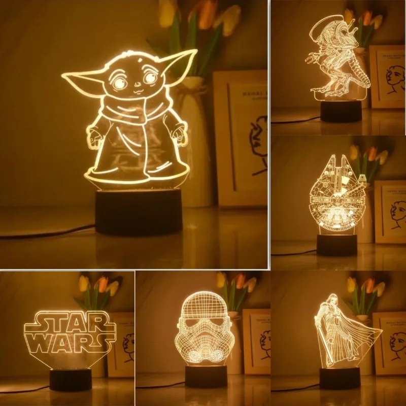 Cartoon 3D Anime Lamp Yoda Bab - огляд і ціна Baby Yoda Nursery