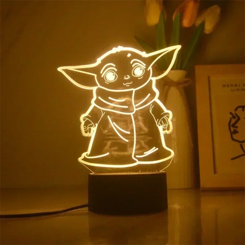 Cartoon 3D Anime Lamp Yoda Bab - огляд і ціна Baby Yoda Nursery