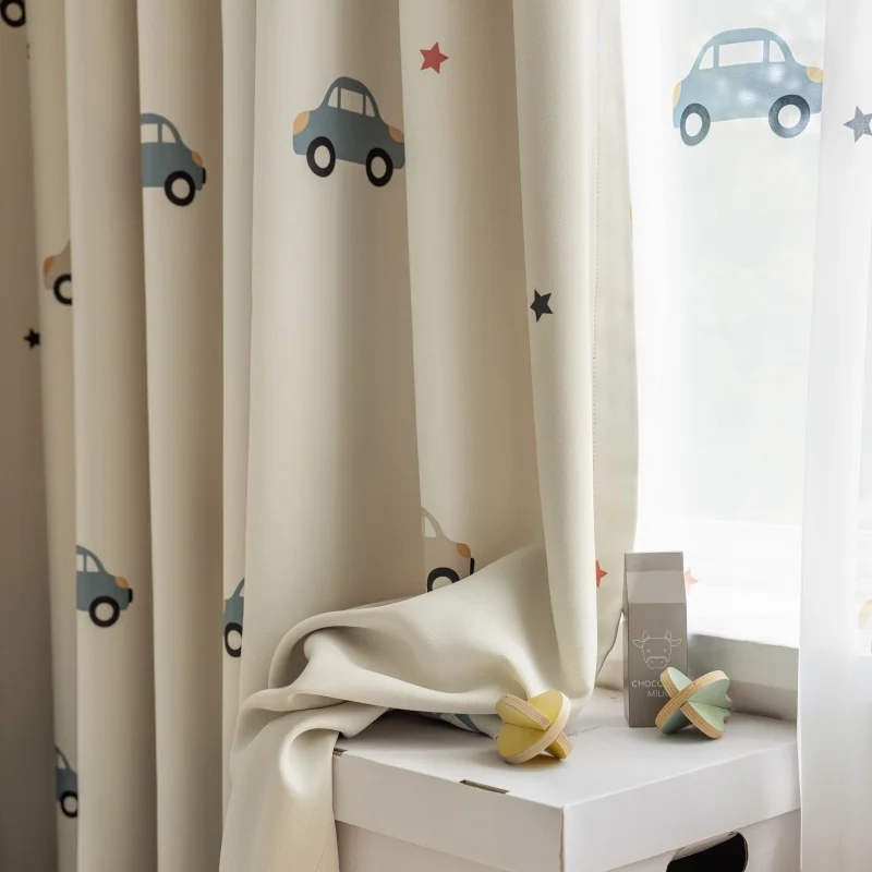 Cartoon Cute Print Car Pattern - огляд і ціна Blackout Curtain Nursery