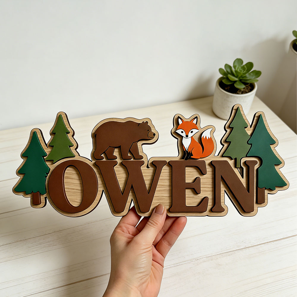 Custom Woodland Forest Bear Fo - огляд і ціна Baby Nursery Jungle Theme