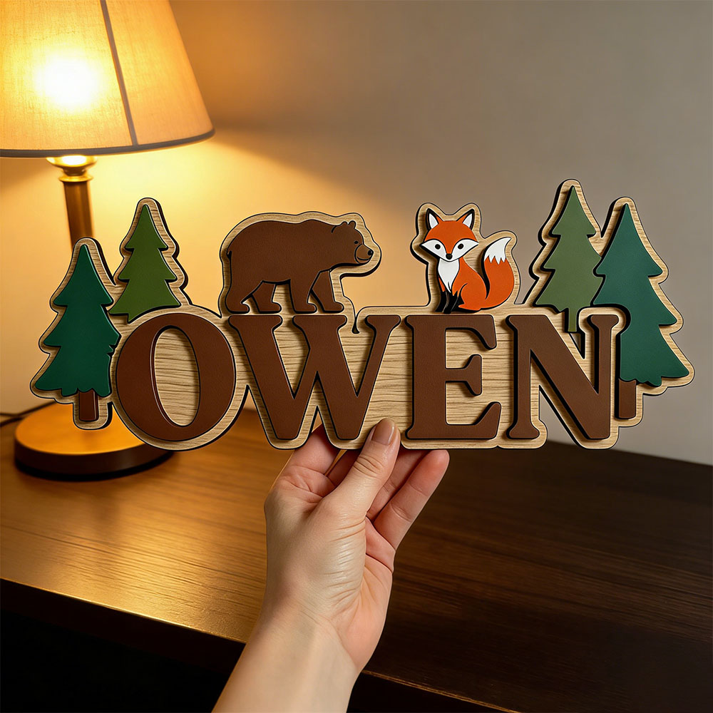Custom Woodland Forest Bear Fo - огляд і ціна Baby Nursery Jungle Theme