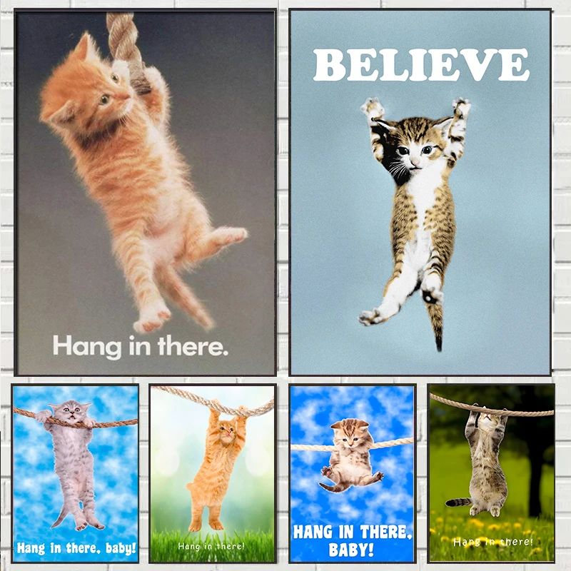 Hang In There Baby Cute Cat Yo - огляд і ціна Baby Nursery Images