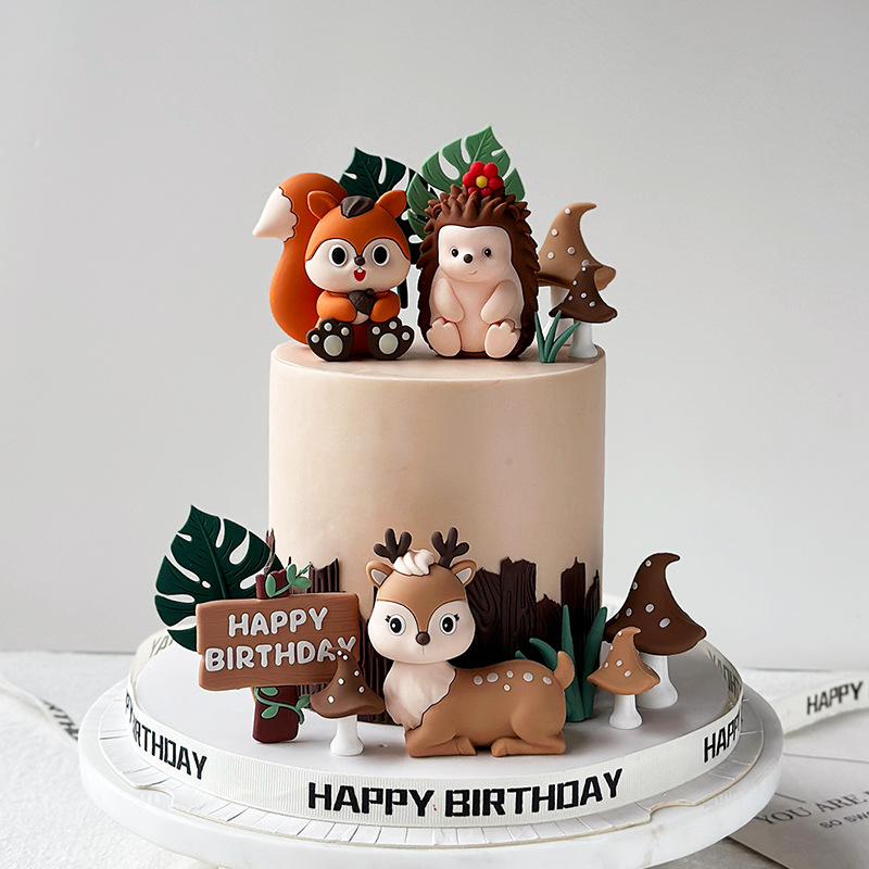 Safari Animal Cake Toppers Set - огляд і ціна Baby Nursery Jungle Theme