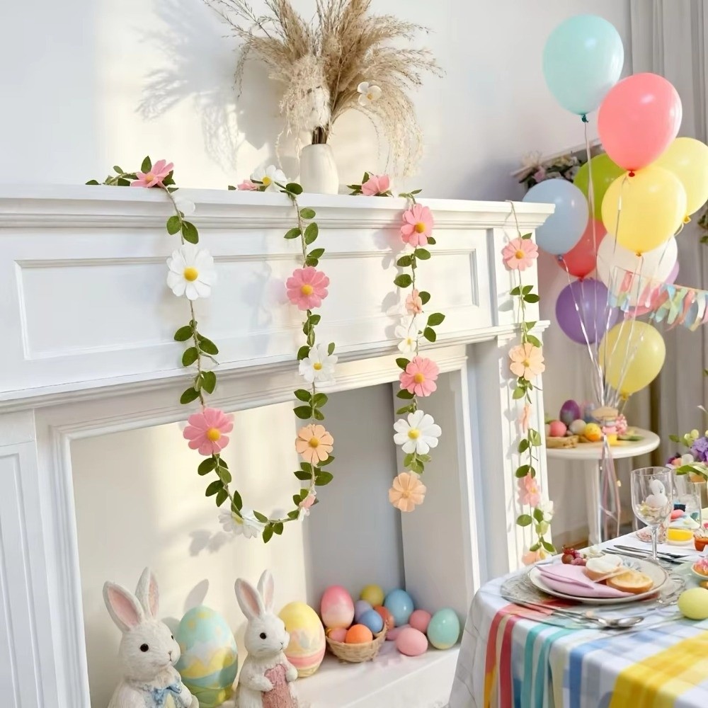 200CM Felt Daisy Banner Daisy  - огляд і ціна Baby Nursery Garland