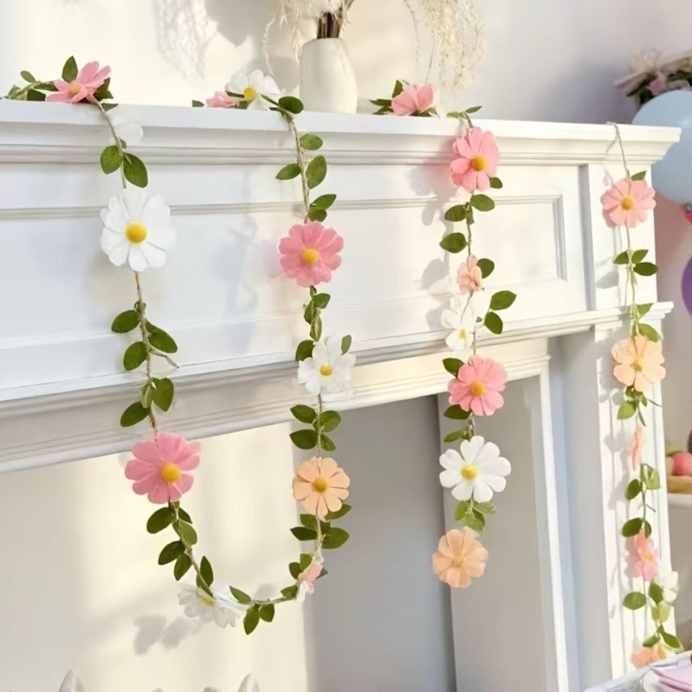 200CM Felt Daisy Banner Daisy  - огляд і ціна Baby Nursery Garland