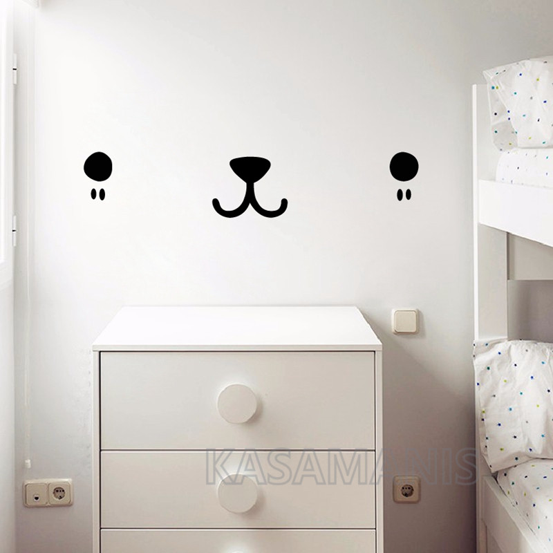 Cute Kawaii Face Wall Art Deca - огляд і ціна Baby Nursery Furniture