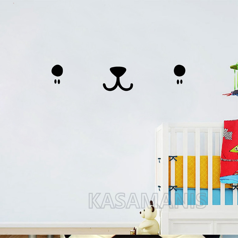 Cute Kawaii Face Wall Art Deca - огляд і ціна Baby Nursery Furniture