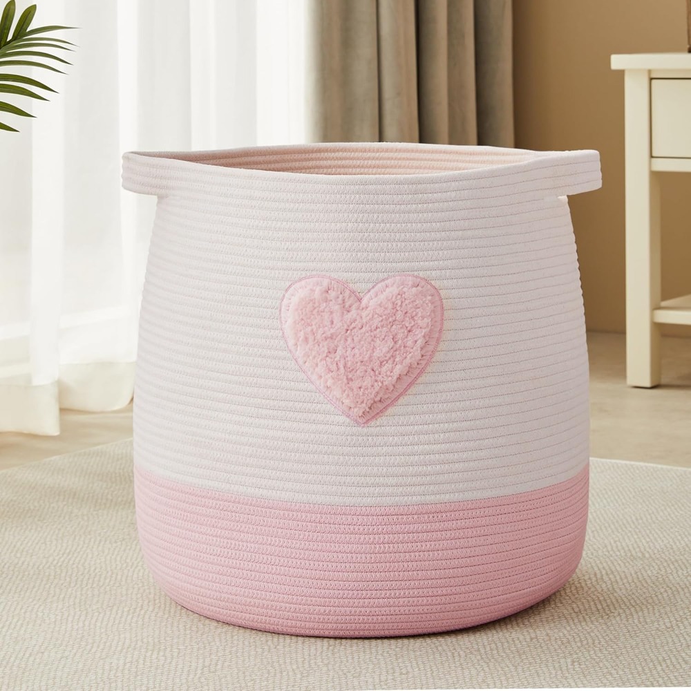 Pink Laundry Basket Hamper for - огляд і ціна Baby Nursery Laundry Basket