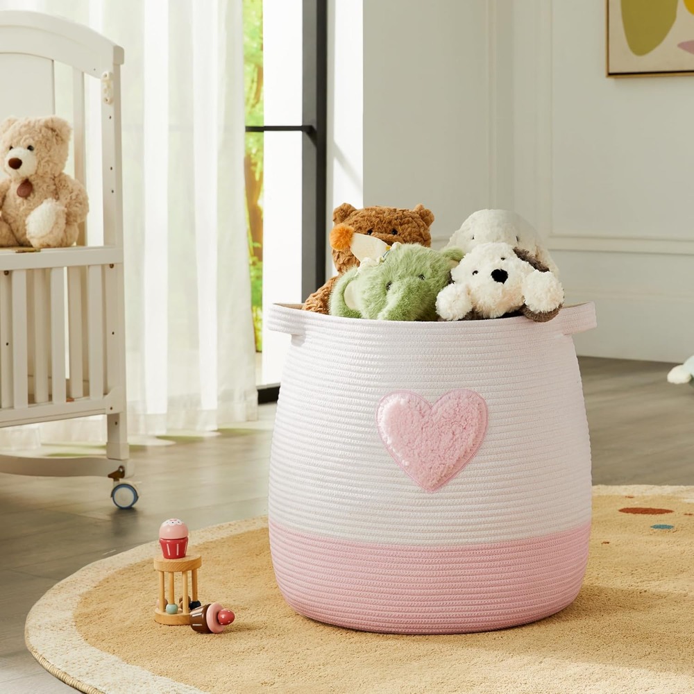 Pink Laundry Basket Hamper for - огляд і ціна Baby Nursery Laundry Basket