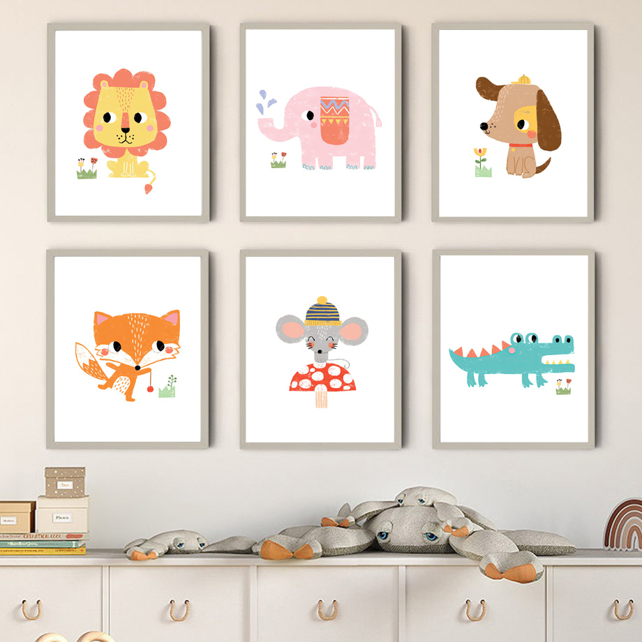 Cartoon Baby Animal Nursery Wa - огляд і ціна Baby Nursery Zoo Animals
