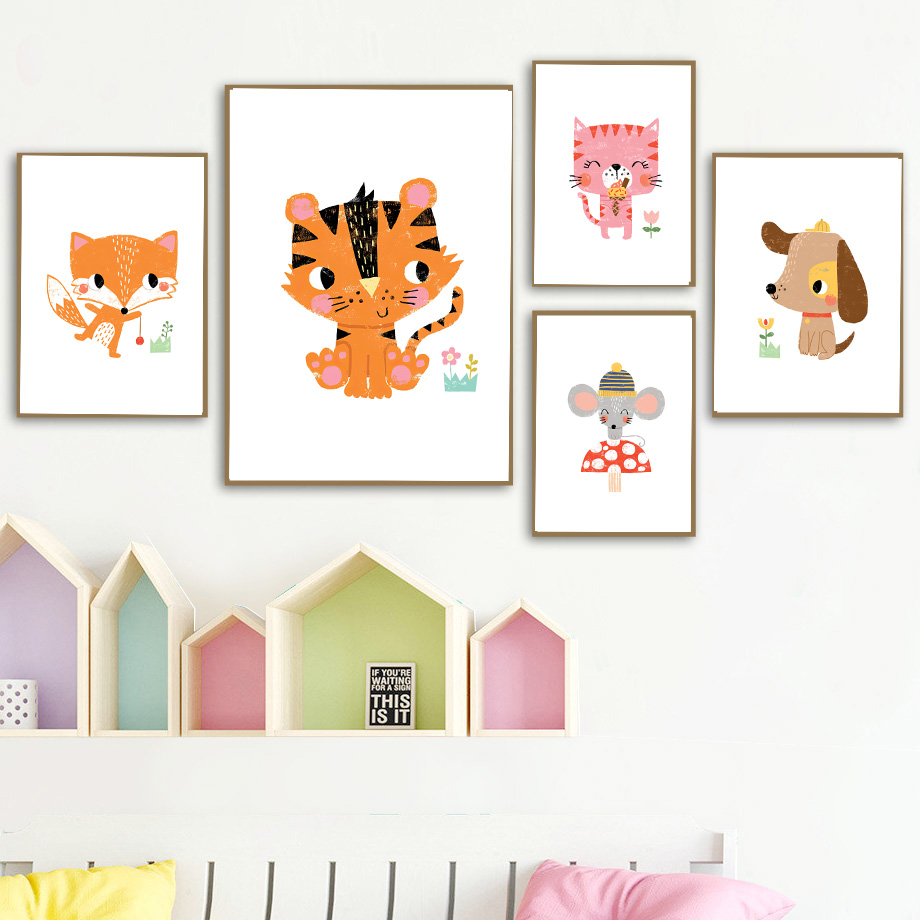 Cartoon Baby Animal Nursery Wa - огляд і ціна Baby Nursery Zoo Animals